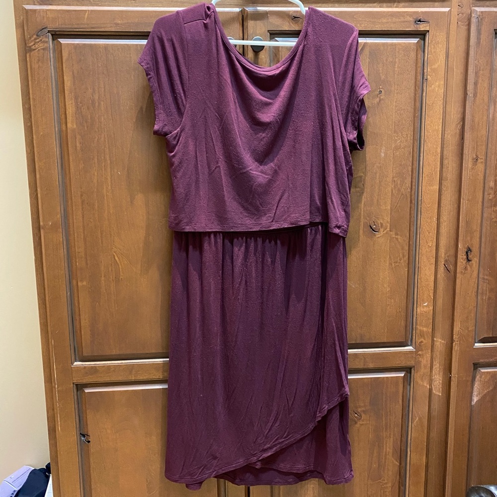 Burgandy GAP Maternity/ Nursing dress